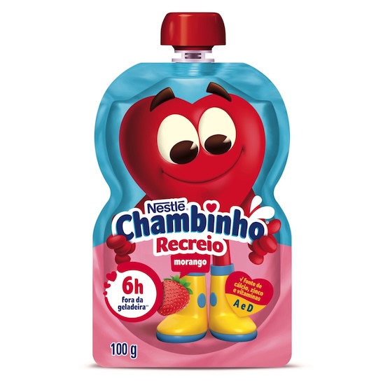 CHAMBINHO POUCH IOG MORANGO 100g