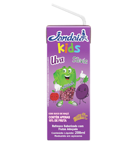 REFRESCO UVA KIDS JANDAIA 24X200 ML SABORIZADO C FRUTAS ADOCADO