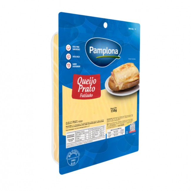 QUEIJO PRATO FATIADO PAMPLONA 12X150G